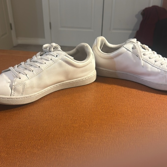 Lacoste White Sneakers Lace Up Size 8.5 EU 40 - Picture 4 of 10